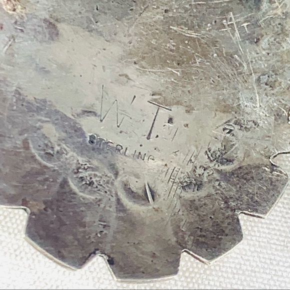 Sterling and malachite earrings - Picture 3 of 8